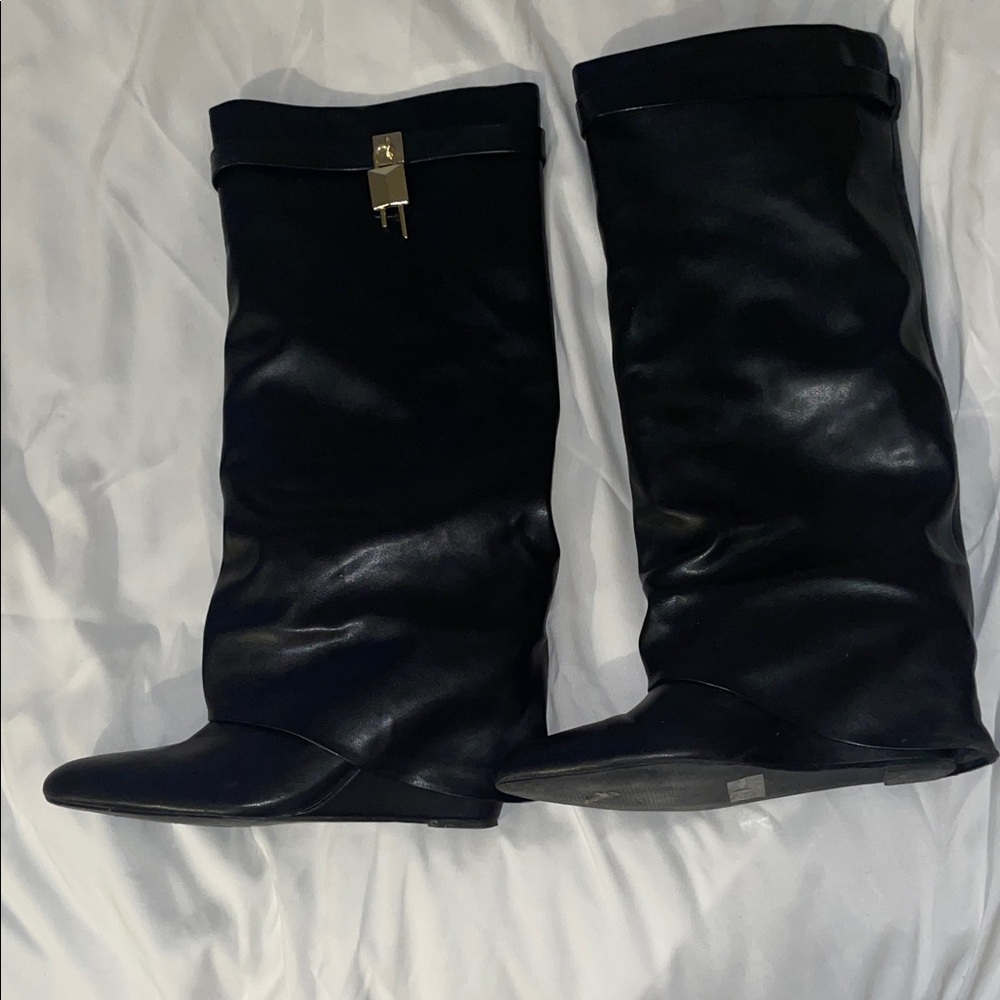 Black Leather Women's Boots